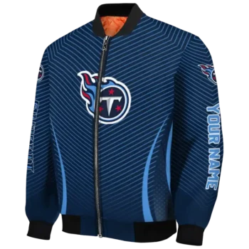 customized tennessee titans chevron arrow navy bomber jacket best selling