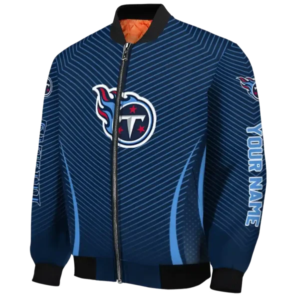 customized tennessee titans chevron arrow navy bomber jacket best selling