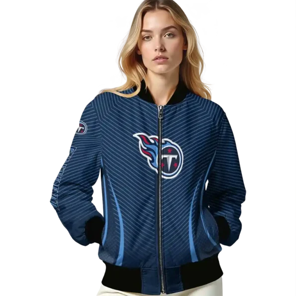 customized tennessee titans chevron arrow navy bomber jacket latest model