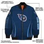 customized tennessee titans chevron arrow navy bomber jacket best selling
