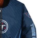 customized tennessee titans chevron arrow navy bomber jacket best selling