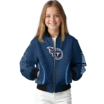 customized tennessee titans chevron arrow navy bomber jacket best selling
