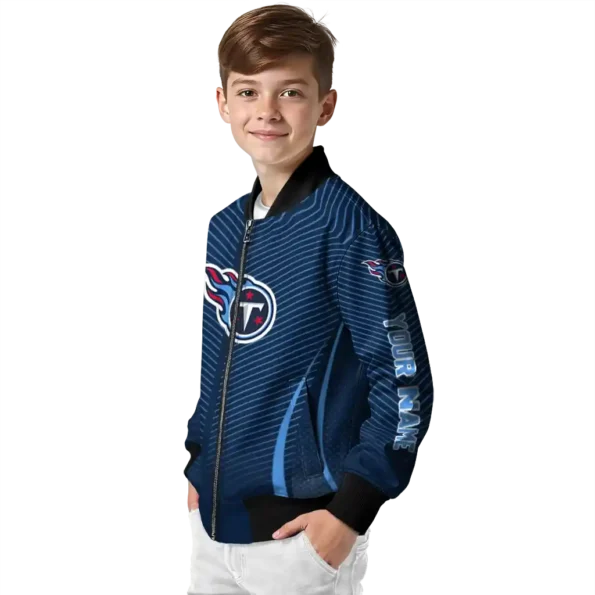customized tennessee titans chevron arrow navy bomber jacket trendy