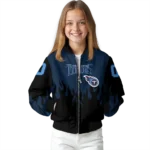 customized tennessee titans flame border navy black bomber jacket best selling