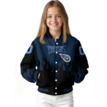customized tennessee titans flame border navy black varsity jacket best selling