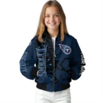 customized tennessee titans hexagon cluster navy black bomber jacket best selling