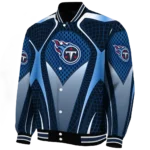 customized tennessee titans mesh chest red crocs black varsity jacket best selling