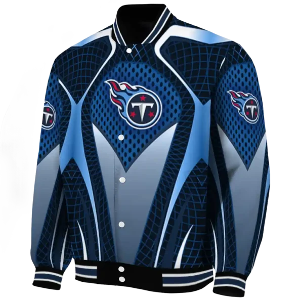 customized tennessee titans mesh chest red crocs black varsity jacket best selling