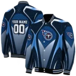 customized tennessee titans mesh chest red crocs black varsity jacket best selling