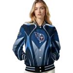 customized tennessee titans mesh chest red crocs black varsity jacket best selling