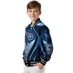 customized tennessee titans mesh chest red crocs black varsity jacket best selling