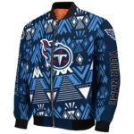 customized tennessee titans pyramid shapes navy bomber jacket best selling