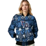 customized tennessee titans pyramid shapes navy bomber jacket best selling