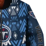 customized tennessee titans pyramid shapes navy bomber jacket best selling