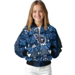 customized tennessee titans pyramid shapes navy bomber jacket best selling