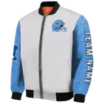 customized tennessee titans speckled arms navy gray bomber jacket best selling