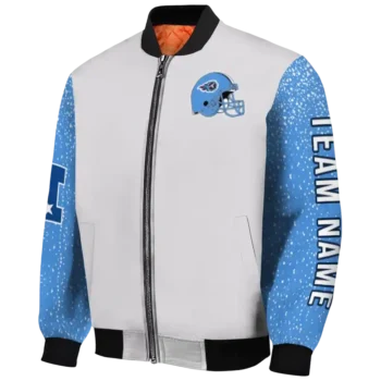 customized tennessee titans speckled arms navy gray bomber jacket best selling