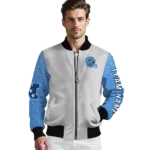 customized tennessee titans speckled arms navy gray bomber jacket best selling