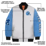 customized tennessee titans speckled arms navy gray bomber jacket best selling