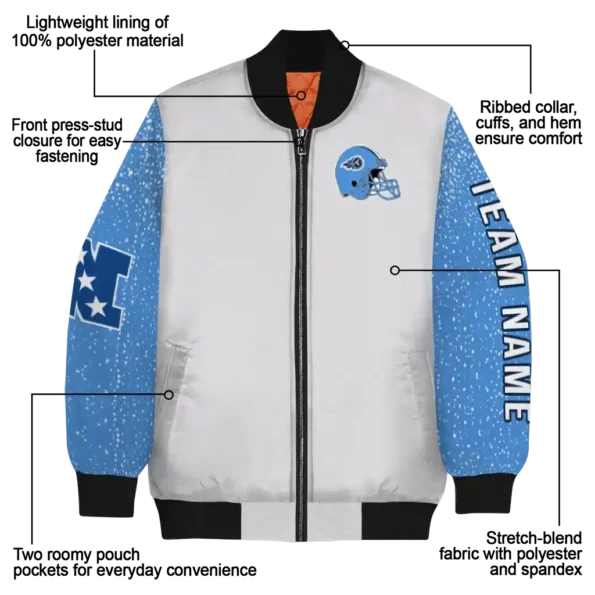 customized tennessee titans speckled arms navy gray bomber jacket new arrival
