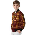 customized washington commanders bolt stripe burgundy bomber jacket best selling