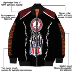 customized washington commanders claw blood burgundy black bomber jacket best selling