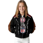customized washington commanders claw blood burgundy black bomber jacket best selling