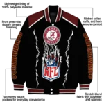 customized washington commanders claw blood burgundy black varsity jacket best selling