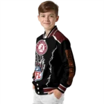 customized washington commanders claw blood burgundy black varsity jacket best selling