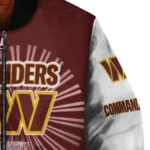 customized washington commanders ferris arena burgundy white bomber jacket best selling