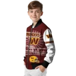 customized washington commanders ferris arena burgundy white bomber jacket best selling