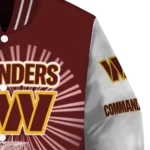 customized washington commanders ferris arena burgundy white varsity jacket best selling