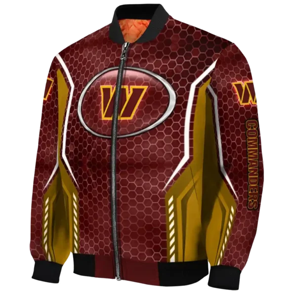 customized washington commanders power plate burgundy bomber jacket best selling