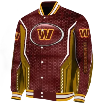 customized washington commanders power plate burgundy varsity jacket best selling
