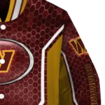 customized washington commanders power plate burgundy varsity jacket best selling