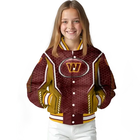 customized washington commanders power plate burgundy varsity jacket top rated