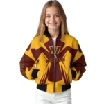 customized washington commanders spider mark burgundy yellow crocs bomber jacket best selling