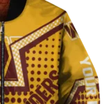 customized washington commanders star burst burgundy bomber jacket best selling