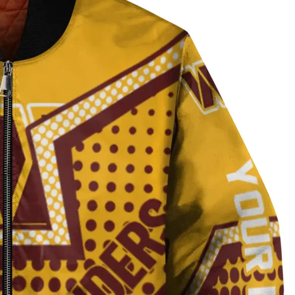 customized washington commanders star burst burgundy bomber jacket premium grade
