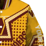 customized washington commanders star burst burgundy varsity jacket best selling