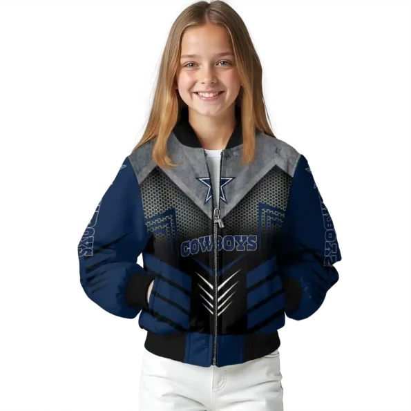 dallas cowboys arrow layer blue black bomber jacket top rated