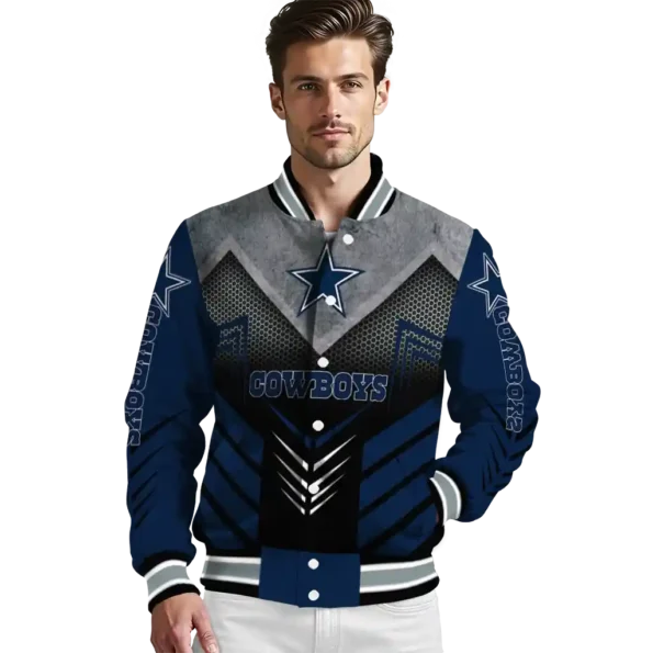 dallas cowboys arrow layer blue black varsity jacket high quality.webp