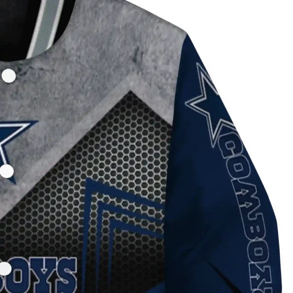 dallas cowboys arrow layer blue black varsity jacket premium grade.webp