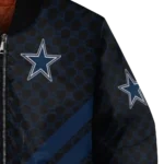 dallas cowboys triple side stripes blue black bomber jacket best selling
