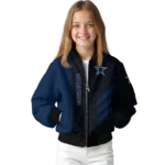 dallas cowboys triple side stripes blue black bomber jacket best selling