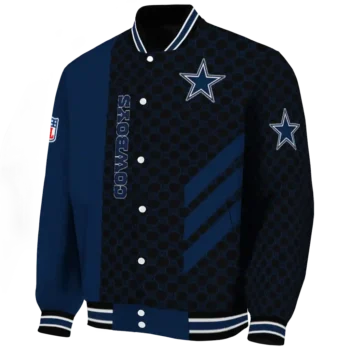 dallas cowboys triple side stripes blue black varsity jacket best selling.webp