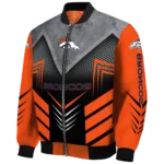 denver broncos arrow layer orange black bomber jacket best selling