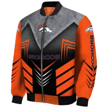denver broncos arrow layer orange black bomber jacket best selling