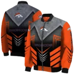 denver broncos arrow layer orange black bomber jacket best selling