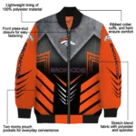 denver broncos arrow layer orange black bomber jacket best selling